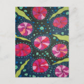 Rosa und blaue kosmische Pop Postkarte (Vorderseite)