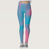 Rosa und Blaue Krawatte Leggings (Vorderseite)