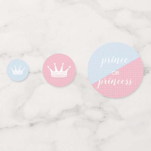 Rosa und blaue Kronengeschlecht - Party Konfetti (Rückseiten)