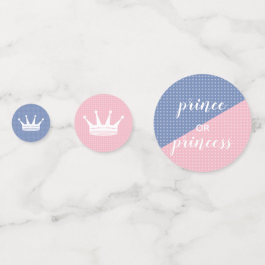 Rosa und blaue Kronengeschlecht - Party Konfetti (Rückseiten)