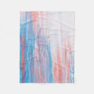 Rosa und blaue Leinwand Fleecedecke