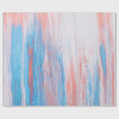 Rosa und blaue Leinwand Geschenkpapier (Flach)