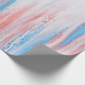 Rosa und blaue Leinwand Geschenkpapier (Ecke)