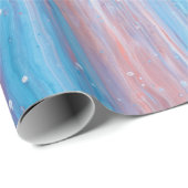 Rosa und blaue Leinwand Geschenkpapier (Rolleneckpunkt)