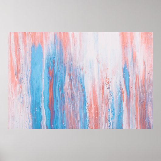Rosa und blaue Leinwand Poster (Vorne)