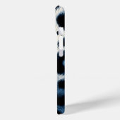 Rosa und blaue Leoparden Pelztierdrucke Case-Mate iPhone Hülle (Rückseite / Links)