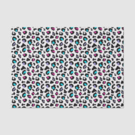 Rosa und blaue Leoparden Seidenpapier