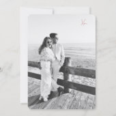 Rosa und blaue Liebe Save the Date Hinweis Einladung (Rückseite)