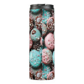 Rosa und blaue Macaron mit Sprinklen Thermosbecher (Rückseite)