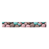 Rosa und blaue Macaron Satinband (Vorderseite)