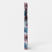 Rosa und blaue Maisblumen, weiße Blume Case-Mate iPhone Hülle (Hinten/Links)