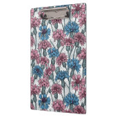 Rosa und blaue Maisblumen, weiße Blume Klemmbrett (Links)