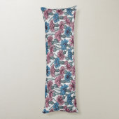 Rosa und blaue Maisblumen, weiße Blume Seitenschläferkissen (Rückseite (Vertikal))