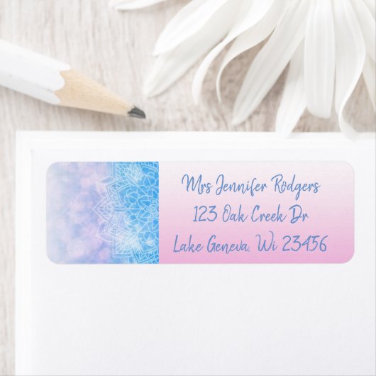 Rosa und blaue Mandala Abstrakt (Insitu)