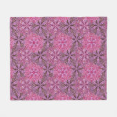 Rosa und blaue Mandala-Muster Fleecedecke (Vorderseite (Horizontal))