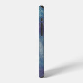 rosa und blaue Marmor iPhone Hülle (Linke Seite)