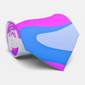 Rosa und blaue Marmorierung Krawatte (Gerollt)