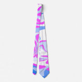 Rosa und blaue Marmorierung Krawatte (Rückseite)