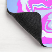 Rosa und blaue Marmorierung Mousepad (Ecke)