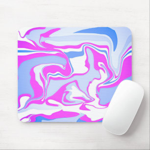 Rosa und blaue Marmorierung Mousepad