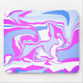 Rosa und blaue Marmorierung Mousepad (Vorne)