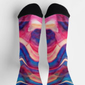 Rosa und blaue Marmorsocken Socken (Oben)