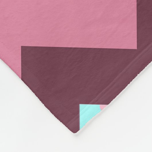 Rosa und blaue Mischdruck-Zickzack Fleece-Decke Fleecedecke (Ecke)