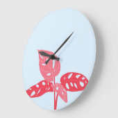 Rosa und blaue moderne Kunstmauer Große Wanduhr (Winkel)