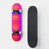 Rosa und blaue Neon Strip Skateboard (Vorderseite)