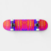 Rosa und blaue Neon Strip Skateboard (Horizontal)