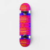 Rosa und blaue Neon Strip Skateboard (Vorderseite)