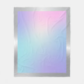 Rosa und blaue Ober mit silberfarbener Grenze Fleecedecke (Vorderseite)