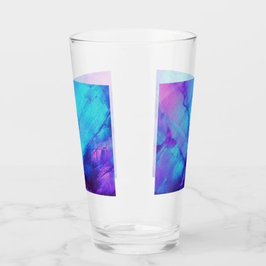 Rosa und blaue Opal Glas (Links)