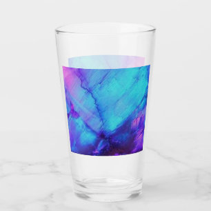 Rosa und blaue Opal Glas