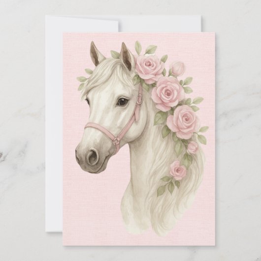 Rosa und blaue Pastellfarben Blume Hochzeit Einladung (Rückseite)