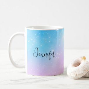 Rosa und blaue Pastellfarben Gradient Sky Kaffeetasse