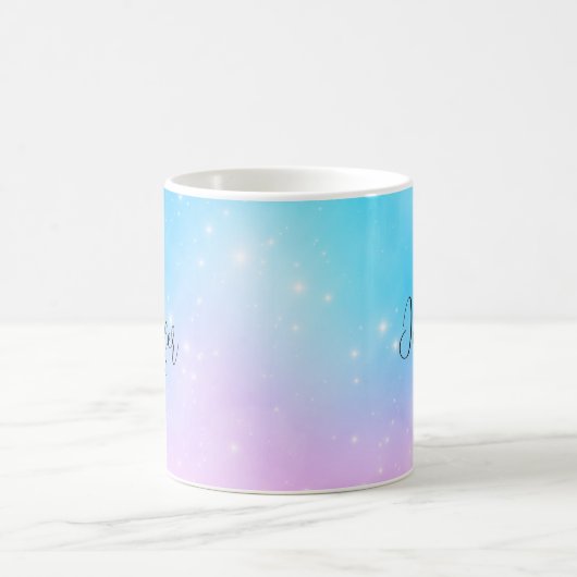 Rosa und blaue Pastellfarben Gradient Sky Kaffeetasse (Mittel)