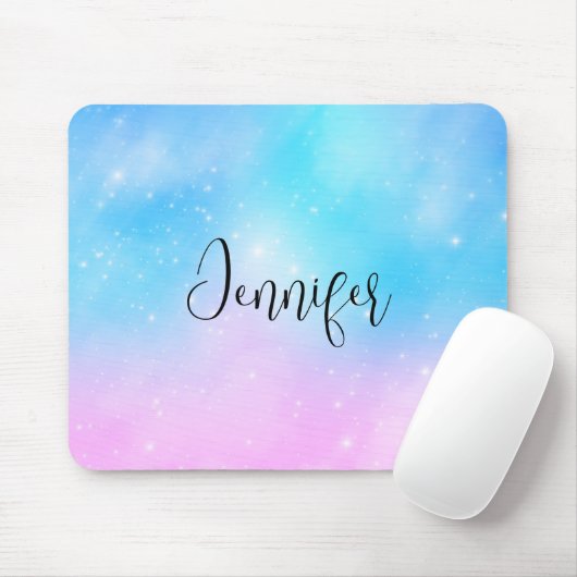 Rosa und blaue Pastellfarben Gradient Sky Mousepad (Mit Mouse)