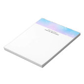 Rosa und blaue Pastellfarben Gradient Sky Notizblock (Rotiert)