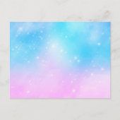 Rosa und blaue Pastellfarben Gradient Sky Postkarte (Vorderseite)