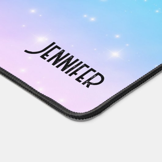 Rosa und blaue Pastellfarben Gradient Sky Schreibtischunterlage (Ecke)