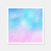 Rosa und blaue Pastellfarben Gradient Sky Serviette (Vorderseite)