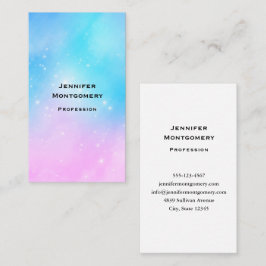 Rosa und blaue Pastellfarben Gradient Sky Visitenkarte