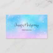 Rosa und blaue Pastellfarben Gradient Sky Visitenkarte (Vorderseite)