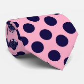 Rosa und blaue Polka-Punkt-Krawatte Krawatte (Gerollt)