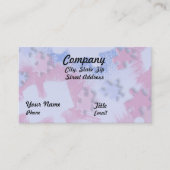 Rosa und blaue Puzzleteile Visitenkarte (Vorderseite)