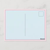 Rosa und blaue Rahmung Grünes Gingham-Band Dankesc Postkarte (Rückseite)