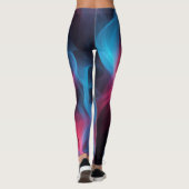 Rosa und blaue Rauchschwindel Leggings (Rückseite)