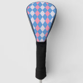 Rosa und blaue Raute Golf Head Cover Headcover (Vorderseite)