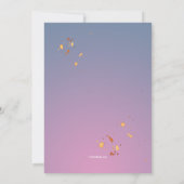 Rosa und blaue religiöse Einladung (Rückseite)